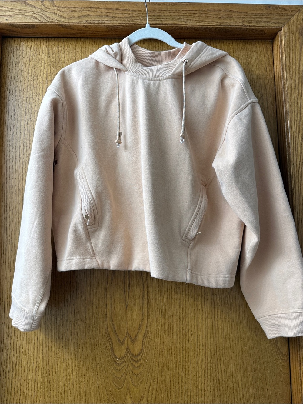 lululemon athletica Cropped Drawstring Hoodie - Pale Blush